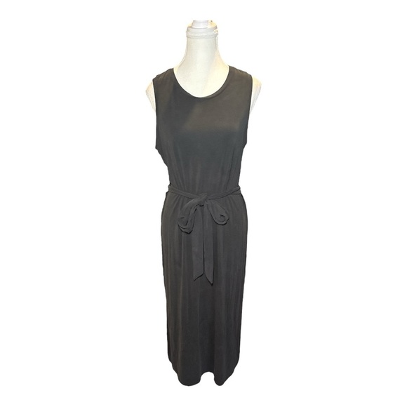 Banana Republic Sandwash Modal Knit Tank Column Dress Charcoal Sz M Casual - Picture 5 of 8
